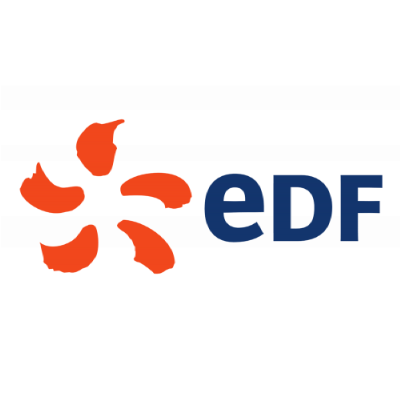 EDF logo featuring an orange swirl design next to "eDF" in blue letters.